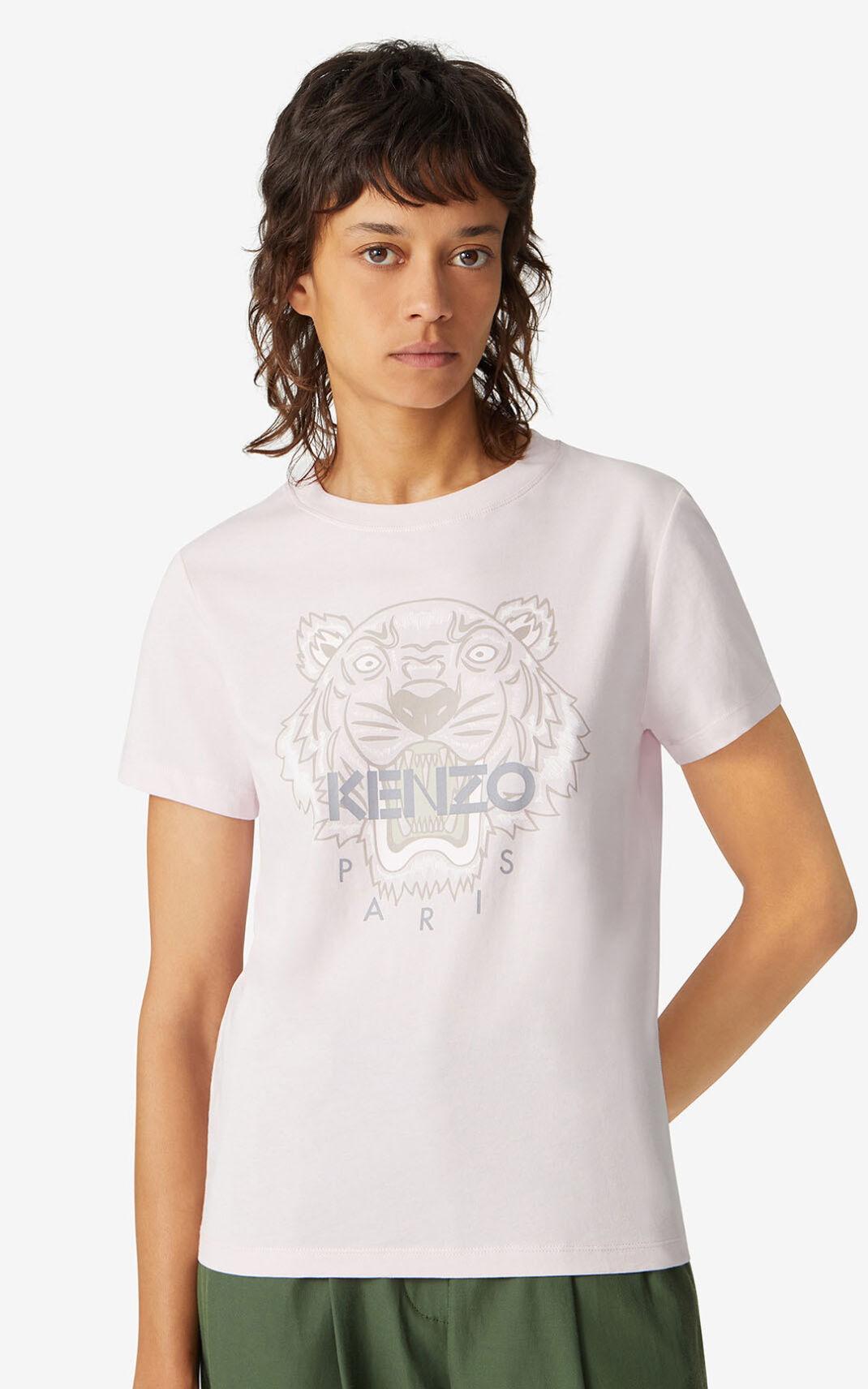 Kenzo Tiger Tişört Bayan Pembe | 9160-OCNMQ